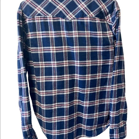 JACK’S girlfriend, long sleeve button up, plaid, pearl snaps, size extra large - Picture 3 of 3